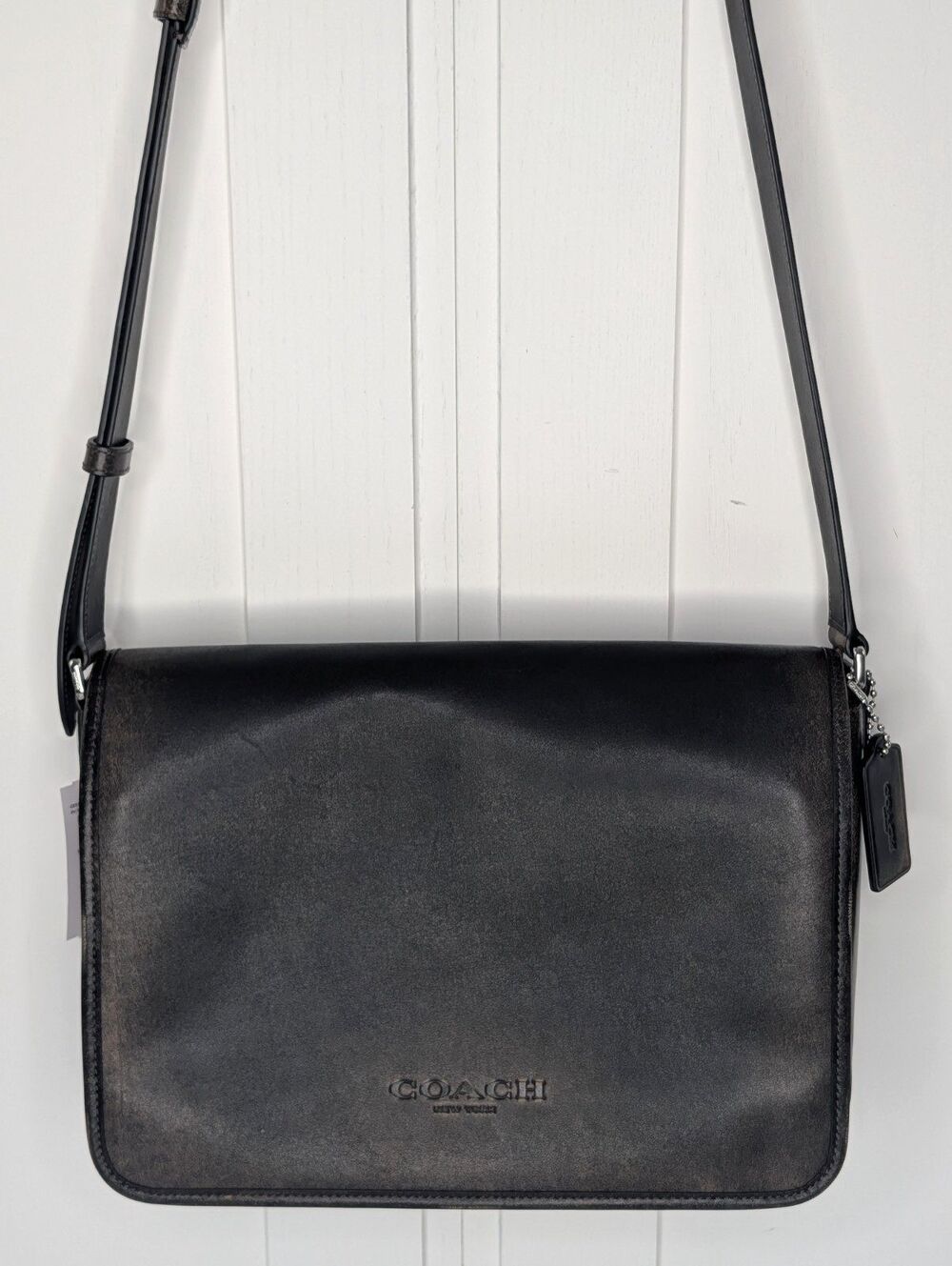 Coach Colby Unisex Messenger Bag 32 - Loved Leather/Silver, NWT